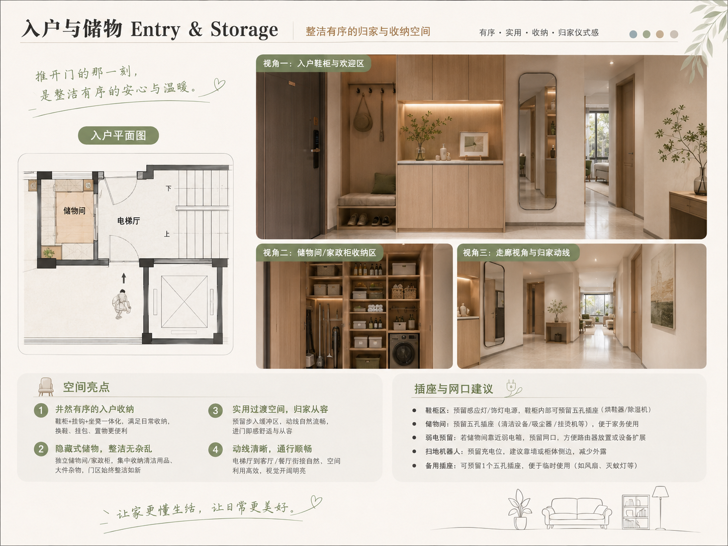 入户与储物完整设计展板